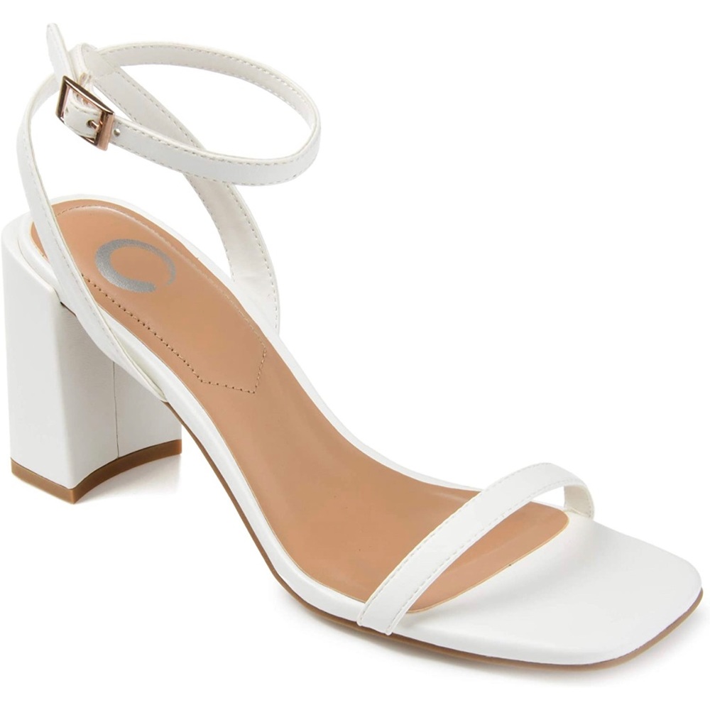 Journee Collection white heels